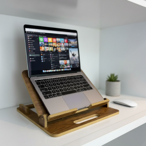 Support en Bois pour Ordinateur Portable